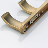 Bathroom Robe Hooks Wall Mounted 4 Hooks Decorative Antique Brushed Brass Gold Shower Row Hook