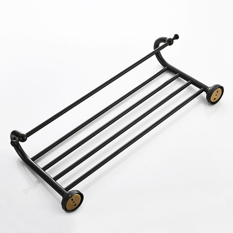 Bathroom Shelf Brass Oil Rubbed Bronze Towel Rack Unique Designer Luxury Black 24 Inch Hotel Carved