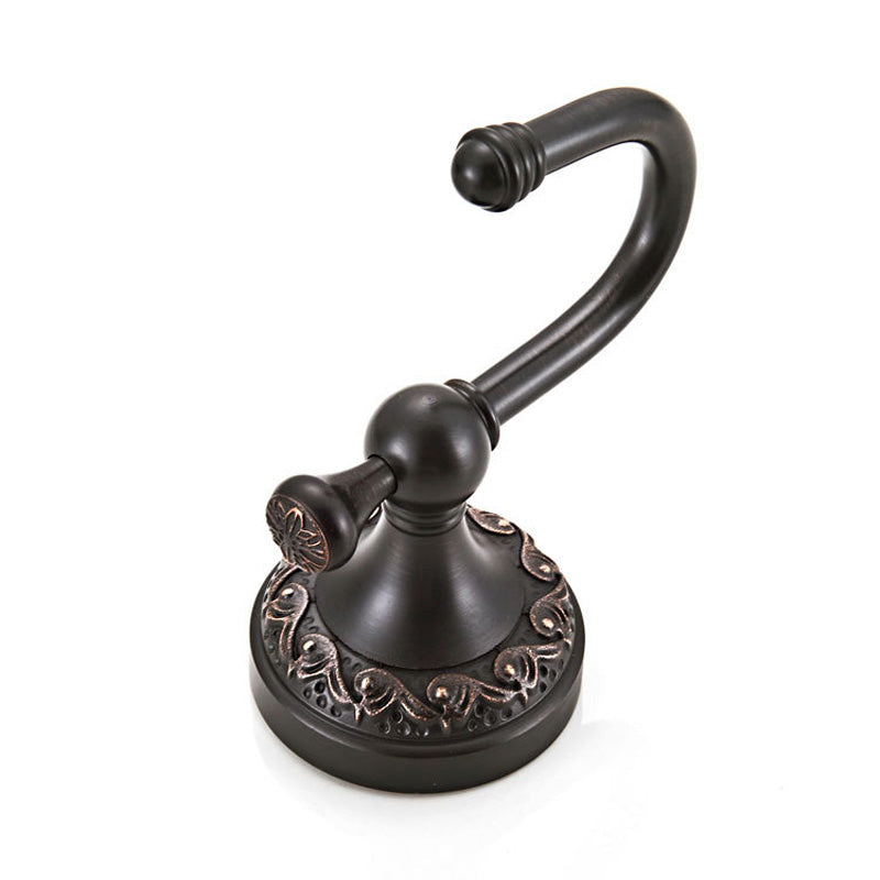 Bathroom Single/ Double Robe Hooks Black Carved Oil Rubbed Bronze Brass Rustic Door Coat Wholesale