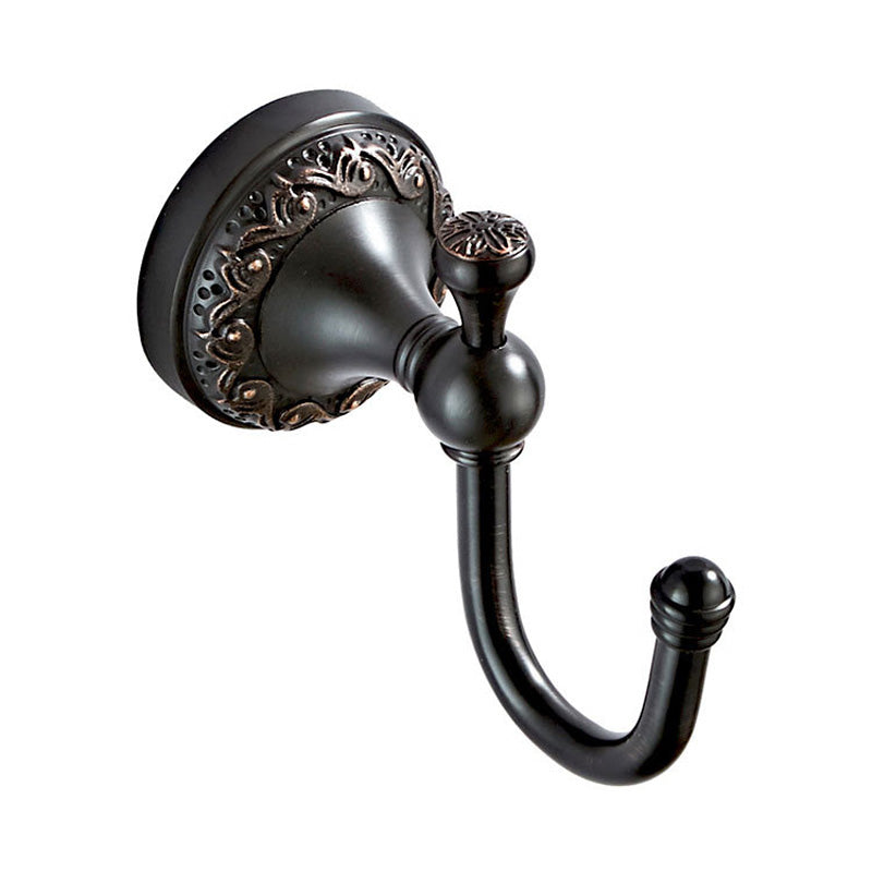 Bathroom Single/ Double Robe Hooks Black Carved Oil Rubbed Bronze Brass Rustic Door Coat Wholesale