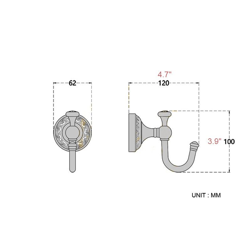Bathroom Single/ Double Robe Hooks Black Carved Oil Rubbed Bronze Brass Rustic Door Coat Wholesale
