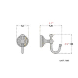 Bathroom Single/ Double Robe Hooks Black Carved Oil Rubbed Bronze Brass Rustic Door Coat Wholesale