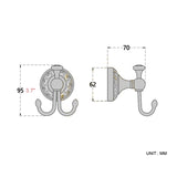 Bathroom Single/ Double Robe Hooks Black Carved Oil Rubbed Bronze Brass Rustic Door Coat Wholesale