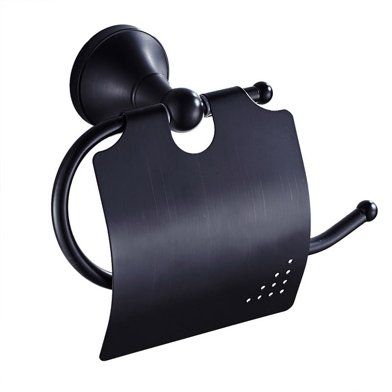 Bathroom Toilet Paper Holder Wall Mount Brass Oil Rubbed Bronze Single Roll Modern Black Hotel Hardware