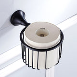 Bathroom Toilet Paper Roll Holder Black Brass Paper Basket Wall Mounted Oil Rubbed Bronze Hotel Single Roll