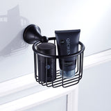 Bathroom Toilet Paper Roll Holder Black Brass Paper Basket Wall Mounted Oil Rubbed Bronze Hotel Single Roll