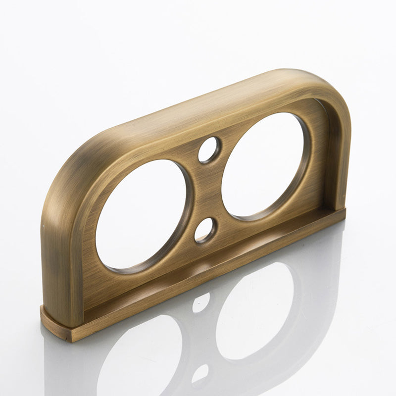 Bathroom Hardware Toothbrush Holder Double Ceramic Cup Antique Brass Brushed Gold Wall Mounted