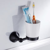 Bathroom Toothbrush Holder Oil Rubbed Bronze Single/ Double Ceramic Brass Shower Hotel Wall Mounted
