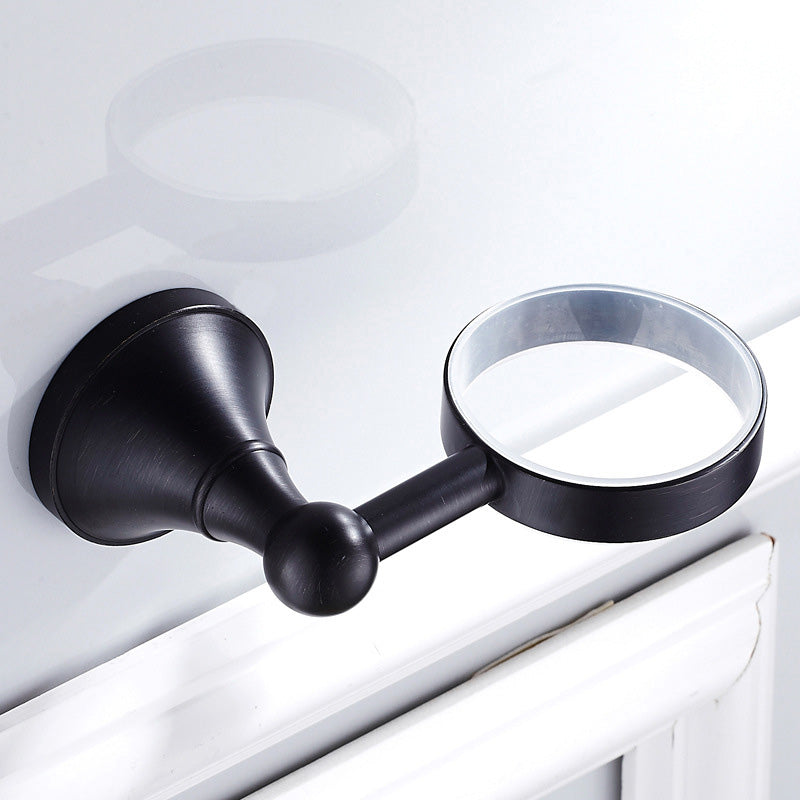 Bathroom Toothbrush Holder Oil Rubbed Bronze Single/ Double Ceramic Brass Shower Hotel Wall Mounted