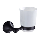 Bathroom Toothbrush Holder Oil Rubbed Bronze Single/ Double Ceramic Brass Shower Hotel Wall Mounted