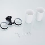Bathroom Toothbrush Holder Oil Rubbed Bronze Single/ Double Ceramic Brass Shower Hotel Wall Mounted
