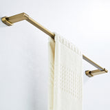 Antique Brushed Towel Rack Brass Gold Wall Mount Double Towel Bars Modern Luxury Bathroom Hardware
