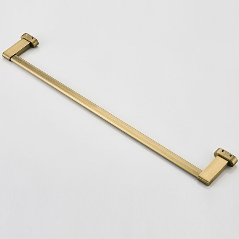 Antique Brushed Towel Rack Brass Gold Wall Mount Double Towel Bars Modern Luxury Bathroom Hardware