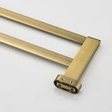 Antique Brushed Towel Rack Brass Gold Wall Mount Double Towel Bars Modern Luxury Bathroom Hardware