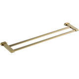 Antique Brushed Towel Rack Brass Gold Wall Mount Double Towel Bars Modern Luxury Bathroom Hardware