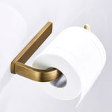 Antique Brass Toilet Paper Holder Brushed Gold Wall Mount Single Roll Small Towel Bar Bathroom Hardware