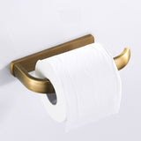 Antique Brass Toilet Paper Holder Brushed Gold Wall Mount Single Roll Small Towel Bar Bathroom Hardware