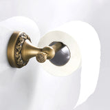 Antique Brass Toilet Paper Holder Modern Gold Wall Mounted Small Towel Bar Bathroom Hardware Carved