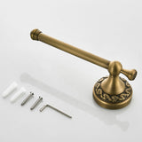 Antique Brass Toilet Paper Holder Modern Gold Wall Mounted Small Towel Bar Bathroom Hardware Carved