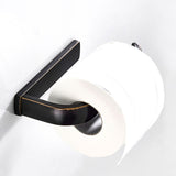 Bathrooms Black Brass Toilet Paper Holder Wall Mounted Single Roll Oil Rubbed Bronze Small Towel Bar