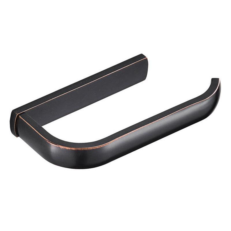 Bathrooms Black Brass Toilet Paper Holder Wall Mounted Single Roll Oil Rubbed Bronze Small Towel Bar