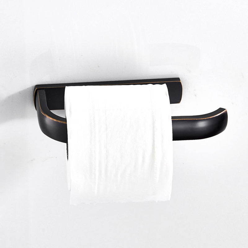 Bathrooms Black Brass Toilet Paper Holder Wall Mounted Single Roll Oil Rubbed Bronze Small Towel Bar