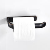 Bathrooms Black Brass Toilet Paper Holder Wall Mounted Single Roll Oil Rubbed Bronze Small Towel Bar