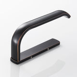 Bathrooms Black Brass Toilet Paper Holder Wall Mounted Single Roll Oil Rubbed Bronze Small Towel Bar