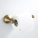 Bathrooms Brass Toilet Paper Holder Antique Brushed Gold Wall Mount Rustic Small Towel Bar Hardware