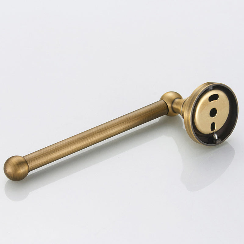 Bathrooms Brass Toilet Paper Holder Antique Brushed Gold Wall Mount Rustic Small Towel Bar Hardware