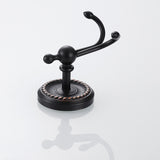 Black Bathroom Double Robe Hook Oil Rubbed Bronze Coat Hook Modern Wall Mounted Bedroom Wardrobe