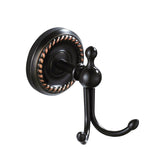 Black Bathroom Double Robe Hook Oil Rubbed Bronze Coat Hook Modern Wall Mounted Bedroom Wardrobe