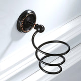 Black Brass Hair Dryer Holder Wall Mounted Oil Rubbed Bronze Bathroom Hardware Dressing Table Hotel