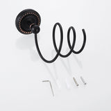 Black Brass Hair Dryer Holder Wall Mounted Oil Rubbed Bronze Bathroom Hardware Dressing Table Hotel