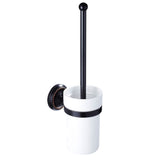 Black Brass Toilet Brush Holder Oil Rubbed Bronze Bathroom Hardware White Ceramic Holder Household