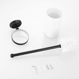 Black Brass Toilet Brush Holder Oil Rubbed Bronze Bathroom Hardware White Ceramic Holder Household