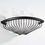 Black Brass Triangle Wall Mounted Shower Caddy Basket Oil Rubbed Bronze Corner Bathroom Shelf Hotel