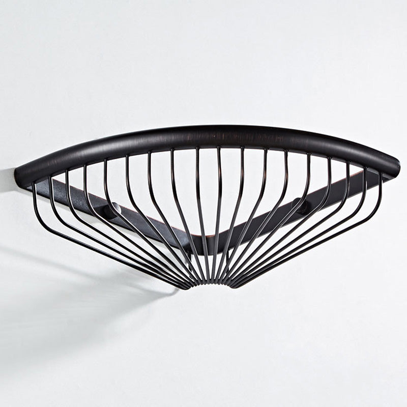 Black Brass Triangle Wall Mounted Shower Caddy Basket Oil Rubbed Bronze Corner Bathroom Shelf Hotel