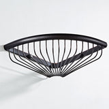 Black Brass Triangle Wall Mounted Shower Caddy Basket Oil Rubbed Bronze Corner Bathroom Shelf Hotel