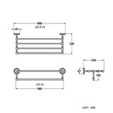 Black Carved Wall Mounted Towel Rack Oil Rubbed Bronze Brass Bathroom Hardware Shelf With Towel Bar