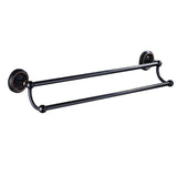 Black Oil Rubbed Bronze 24 Inch Single/ DoubleTowel Bar Brass Bathroom Wall Mounted Towel Racks Hotel