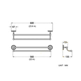 Black Oil Rubbed Bronze 24 Inch Single/ DoubleTowel Bar Brass Bathroom Wall Mounted Towel Racks Hotel