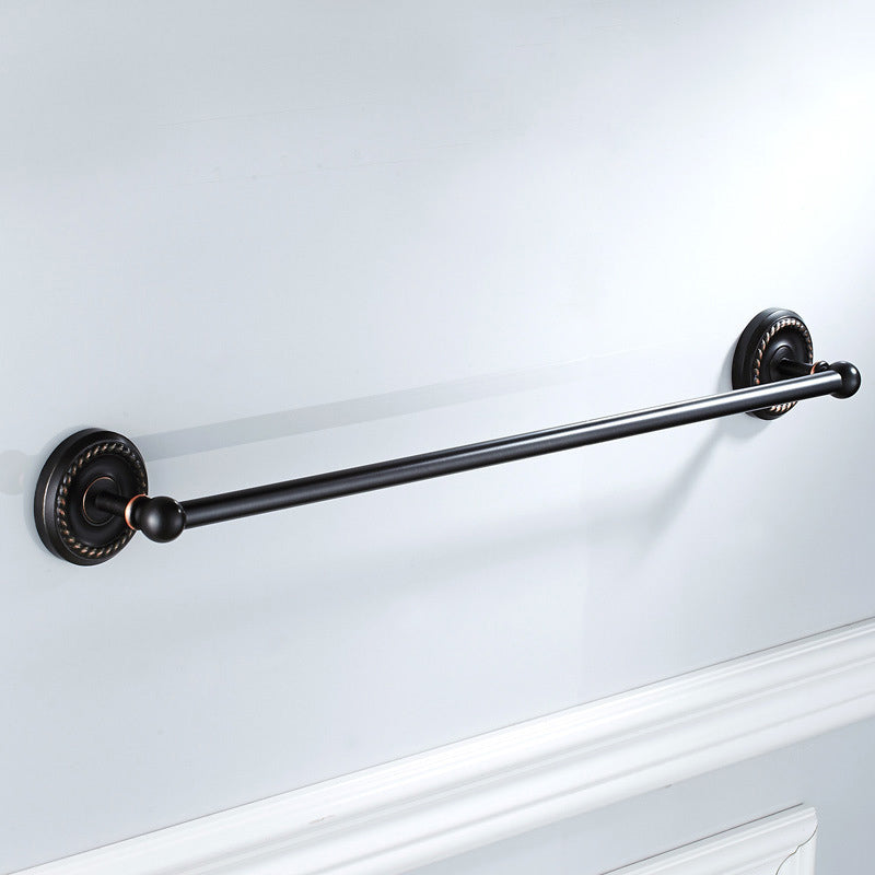 Black Oil Rubbed Bronze 24 Inch Single/ DoubleTowel Bar Brass Bathroom Wall Mounted Towel Racks Hotel