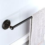 Black Oil Rubbed Bronze 24 Inch Single/ DoubleTowel Bar Brass Bathroom Wall Mounted Towel Racks Hotel