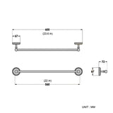 Black Oil Rubbed Bronze 24 Inch Single/ DoubleTowel Bar Brass Bathroom Wall Mounted Towel Racks Hotel