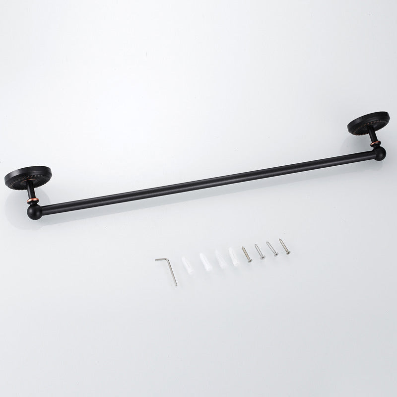 Black Oil Rubbed Bronze 24 Inch Single/ DoubleTowel Bar Brass Bathroom Wall Mounted Towel Racks Hotel