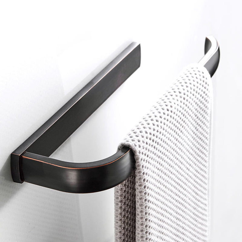 Black Towel Bar Brass Oil Rubbed Bronze Simple Wall Mounted Towel Rings For Bathrooms Hardware Small