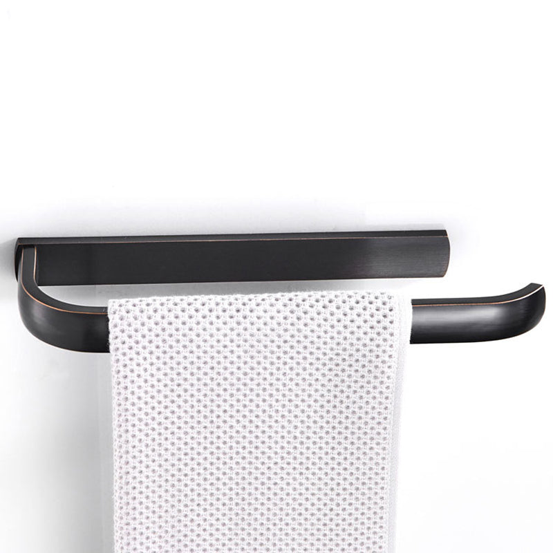 Black Towel Bar Brass Oil Rubbed Bronze Simple Wall Mounted Towel Rings For Bathrooms Hardware Small