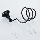 Black Wall Mount Hair Dryer Holder Brass Bathroom Shelves Oil Rubbed Bronze Hotel Convenience Modern