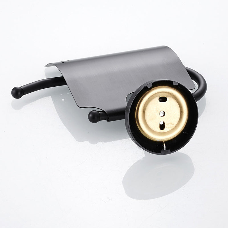 Black Wall Mount Toilet Paper Holder Brass Carved Single Roll Oil Rubbed Bronze Hotel Bathroom Hardware